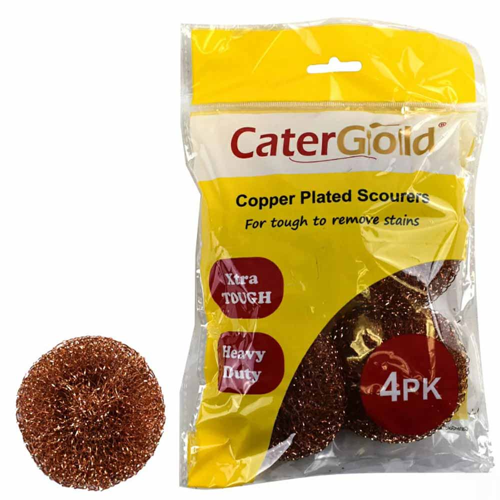 Copper Plated Scourers 4pk