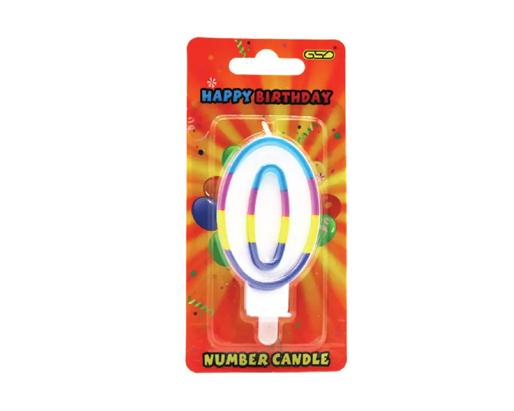 GSD Birthday Number Candles Number 0 6PCS