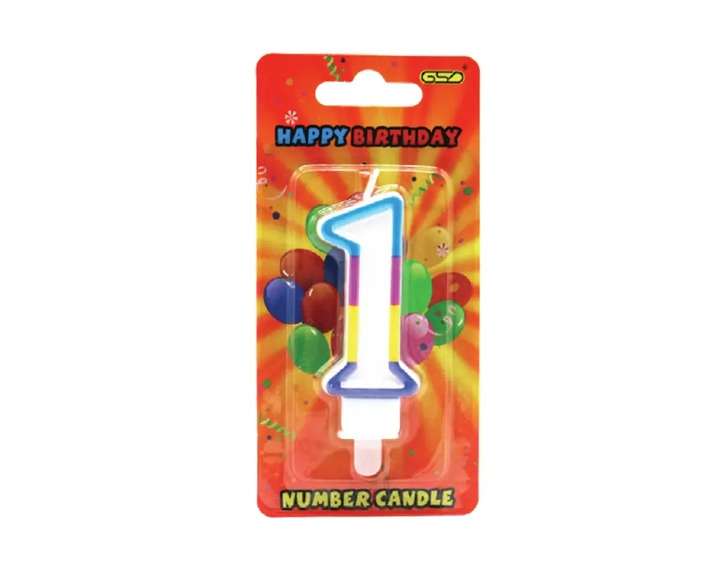 GSD Birthday Number Candles Number 1 6PCS