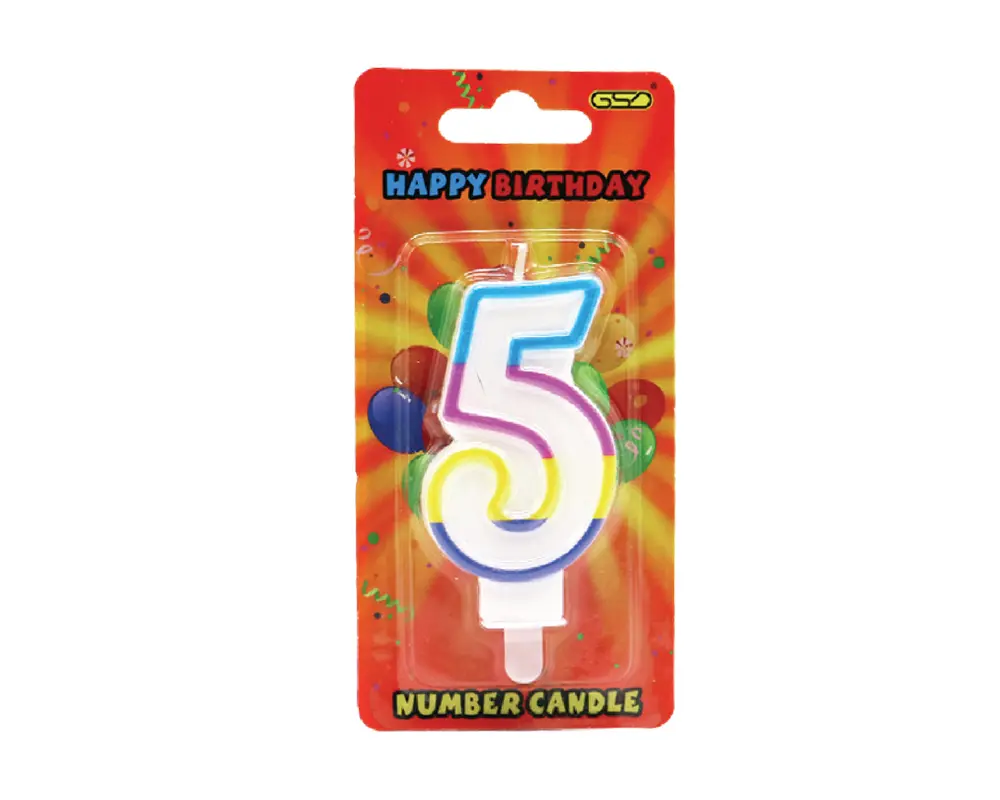 GSD Birthday Number Candles Number 5 6PCS