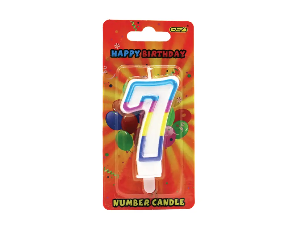 GSD Birthday Number Candles Number 7 6PCS