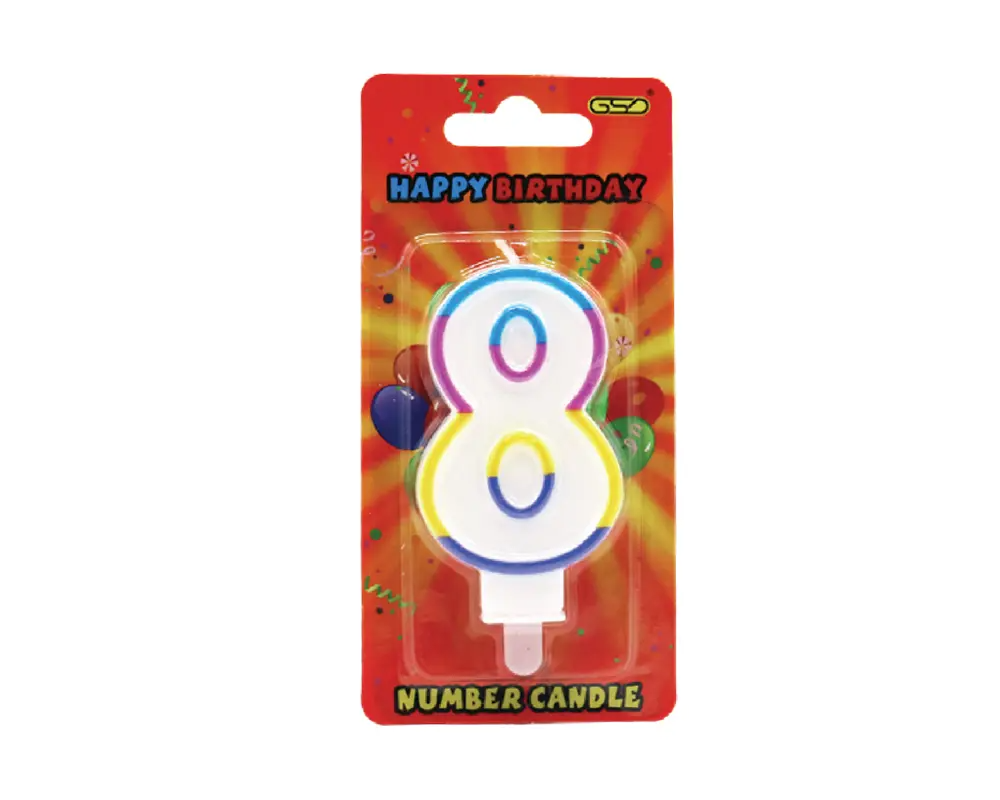 GSD Birthday Number Candles Number 8 6PCS