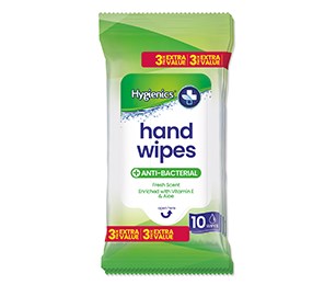 Hygienics Hand Wipes 3 x 10pk