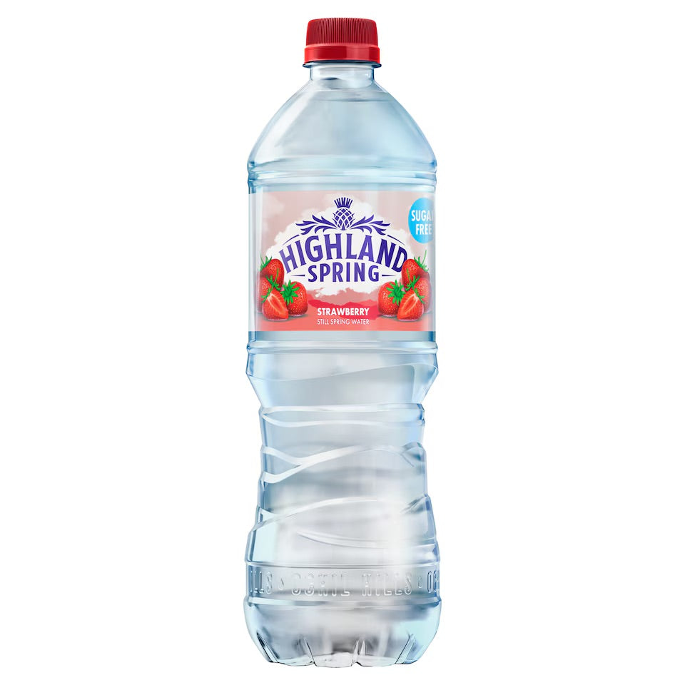 Highland Spring Water Strawberry Sugar Free PET 12 x 750ml