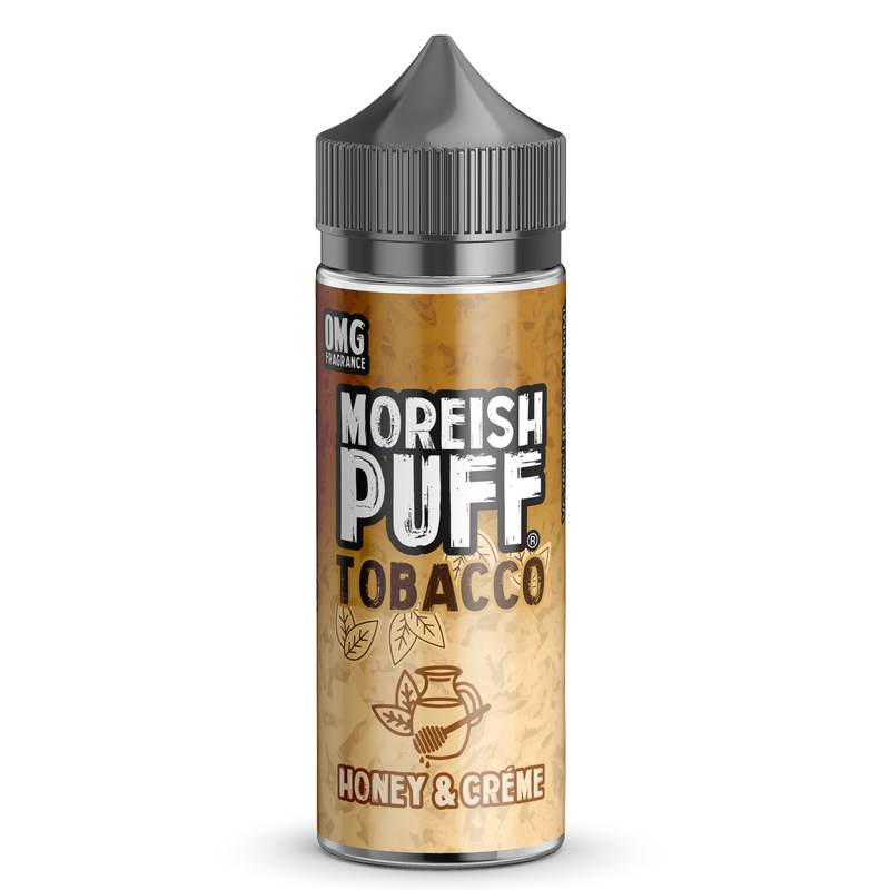 Moreish Puff Tobacco: Honey and Cream Tobacco 0mg 100ml Shortfill E-Liquid