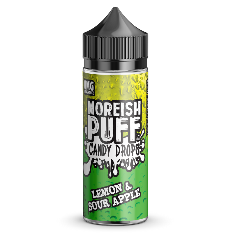 Moreish Puff Candy Drops: Lemon & Sour Apple Candy Drops 0mg 100ml Shortfill E-Liquid