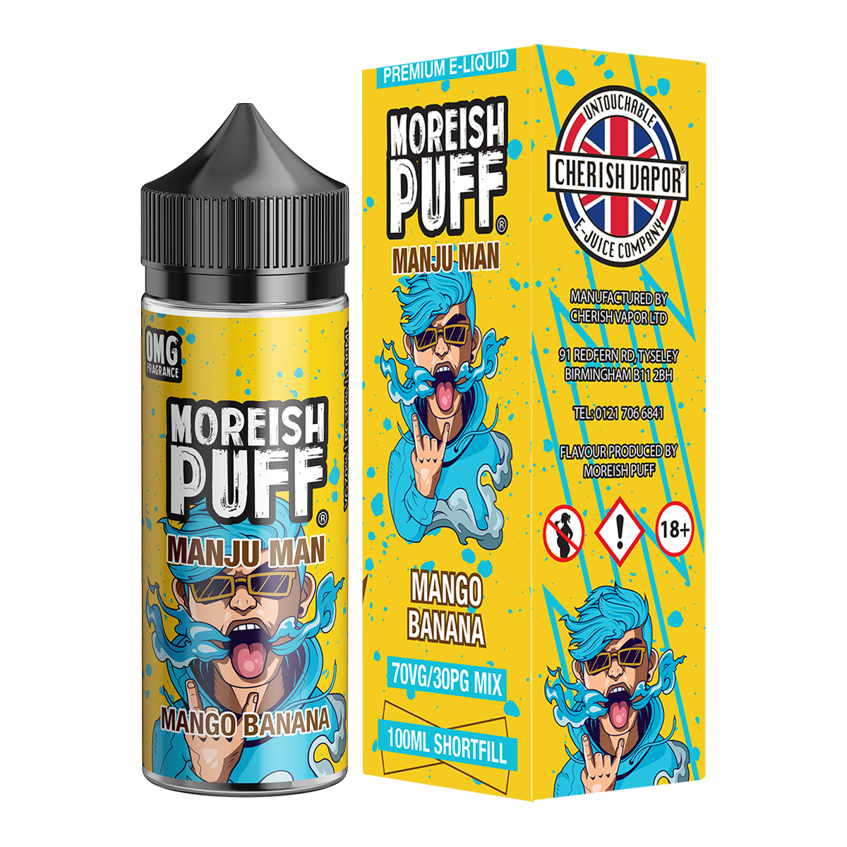 Moreish Puff Manju Man 100ml Shortfills