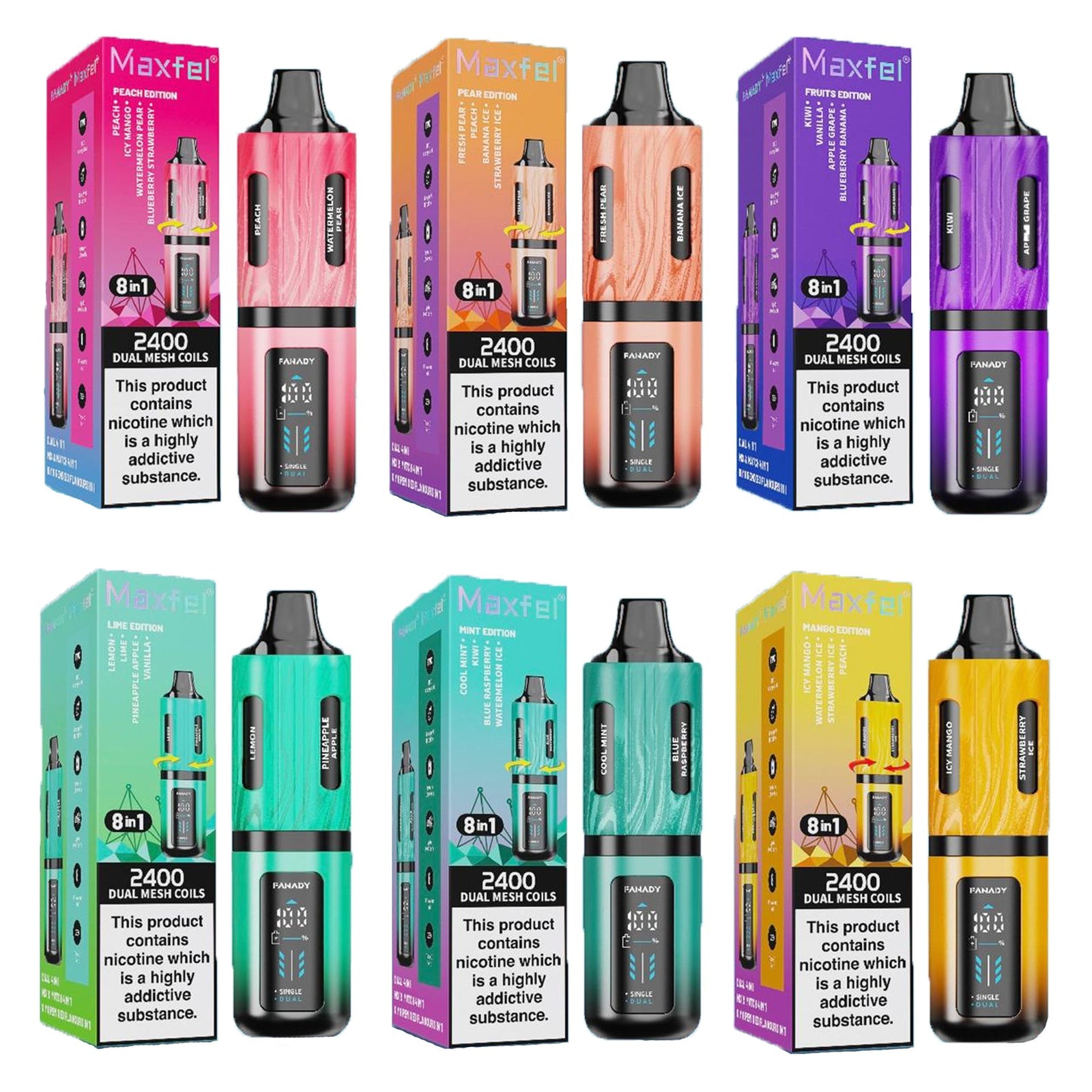 Maxfel Legend 2400 8 in 1 Disposable