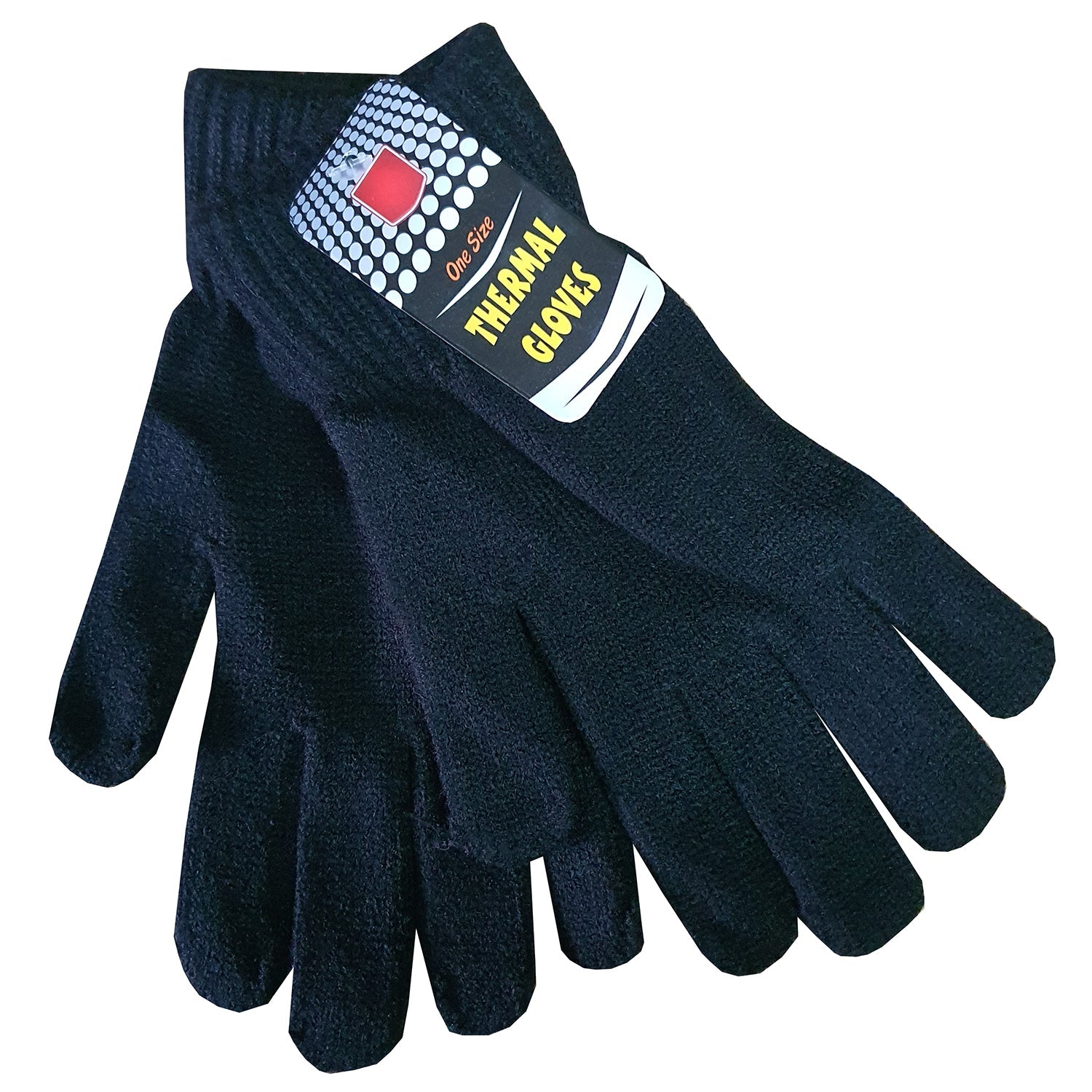 Adult Mens Thermal Magic Gloves Classic 12pk - One Size / Dark Assorted