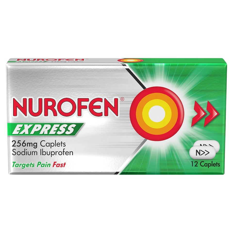 Nurofen Express 256mg 12 Caplets 6 Pack