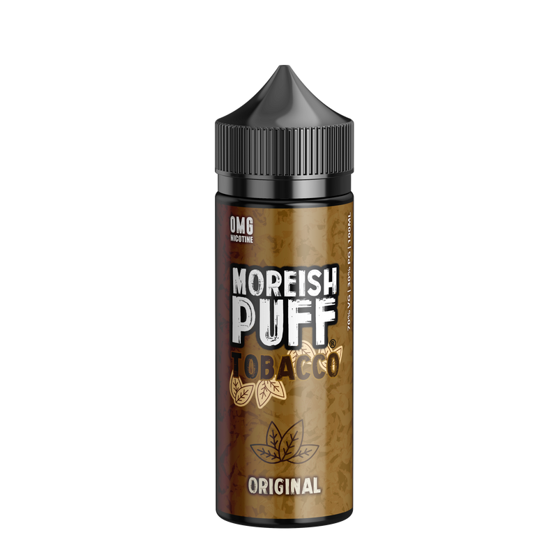 Moreish Puff Tobacco: Original Tobacco 0mg 100ml Shortfill E-Liquid