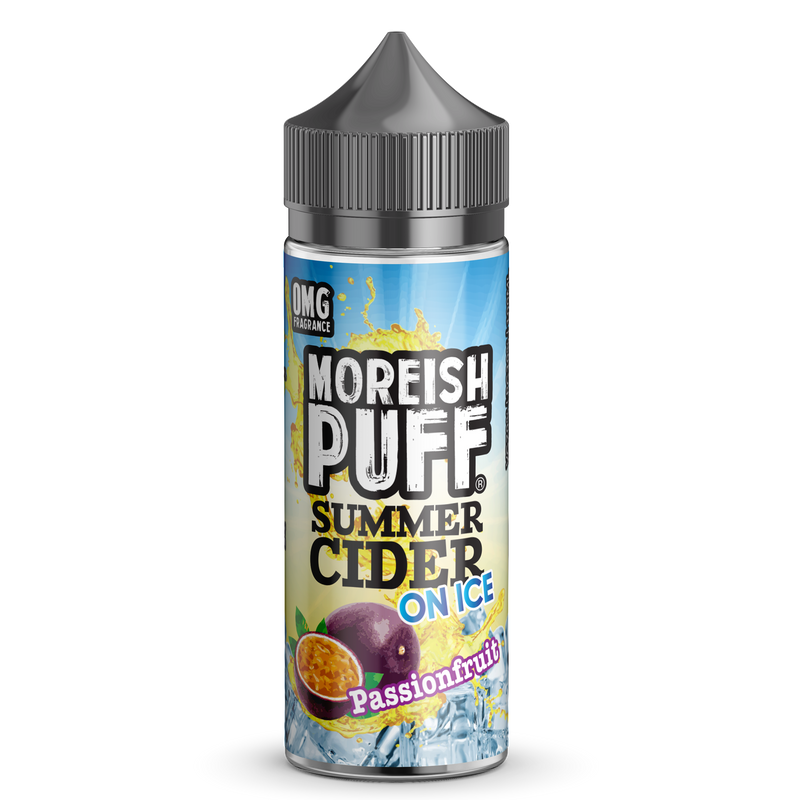 Moreish Puff Summer Cider On Ice: Passionfruit 0mg 100ml Shortfill E-Liquid