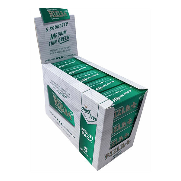 Rizla Medium Thin Green Rolling Papers (5 Booklets)