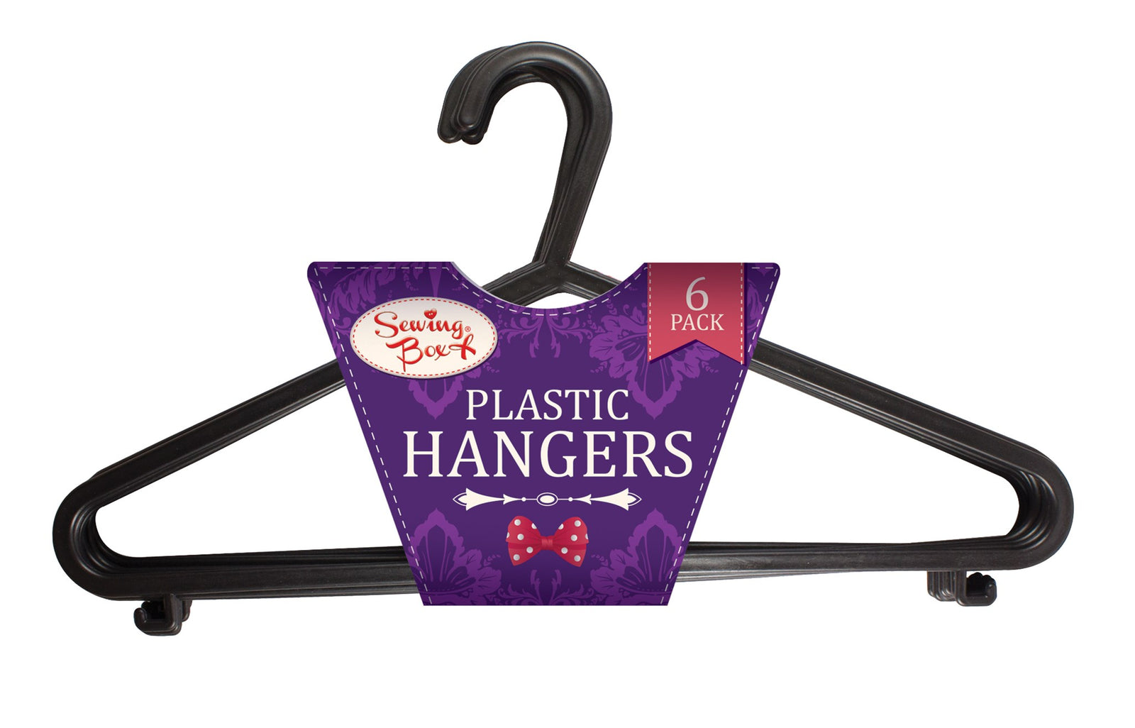 Sewing Box 6pk Plastic Hangers