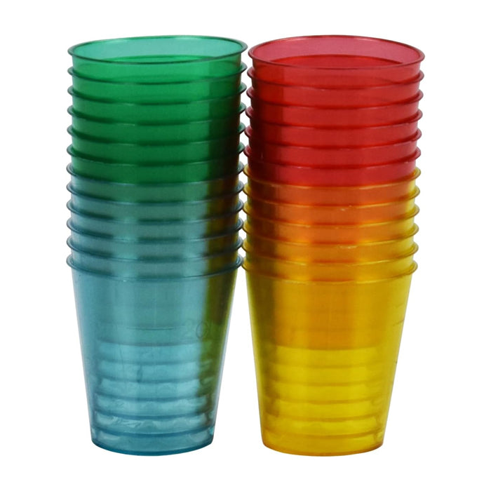 Shot Glasses - Reusable Mixed Colours 24pk