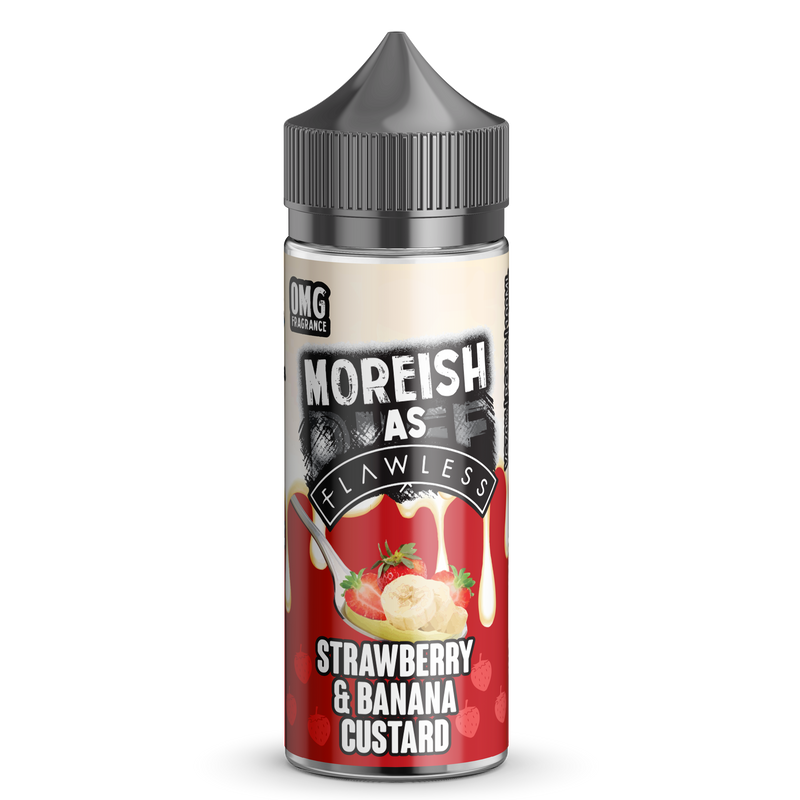 Moreish As Flawless Strawberry Banana Custard 0mg 100ml Shortfill E-Liquid