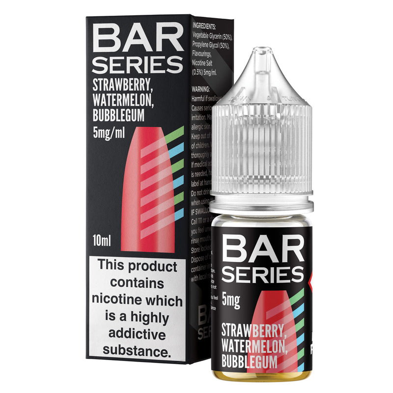 Strawberry Watermelon Bubblegum Nic Salt by Bar Series - Nic Salts UK