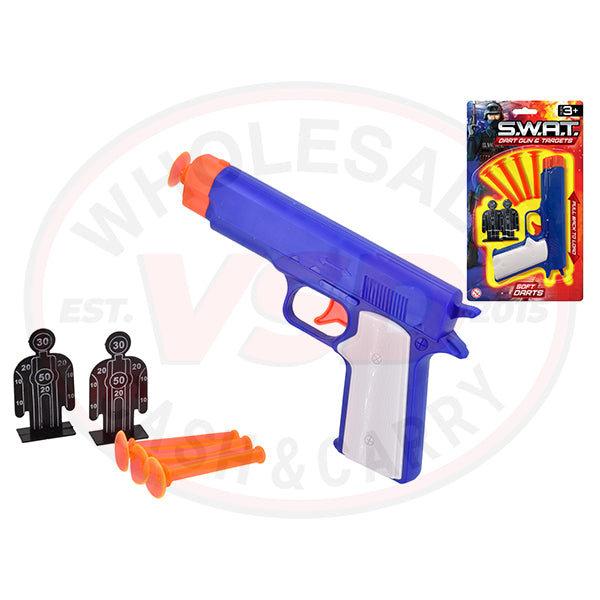 Police Dart Gun And Target Set [24 Pack]