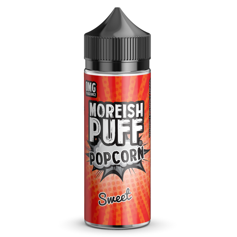 Moreish Puff Popcorn: Sweet Popcorn 0mg 100ml Shortfill E-Liquid