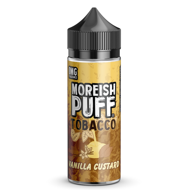 Moreish Puff Tobacco: Vanilla Custard Tobacco 0mg 100ml Shortfill E-Liquid