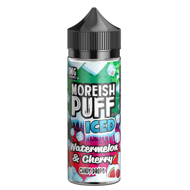 Moreish Puff Iced Watermelon & Cherry Candy Drops 0mg 100ml Shortfill E-Liquid