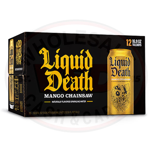 Liquid Death Sparkling Water Mango Chainsaw 500mlx12 (Shipping Restricted)