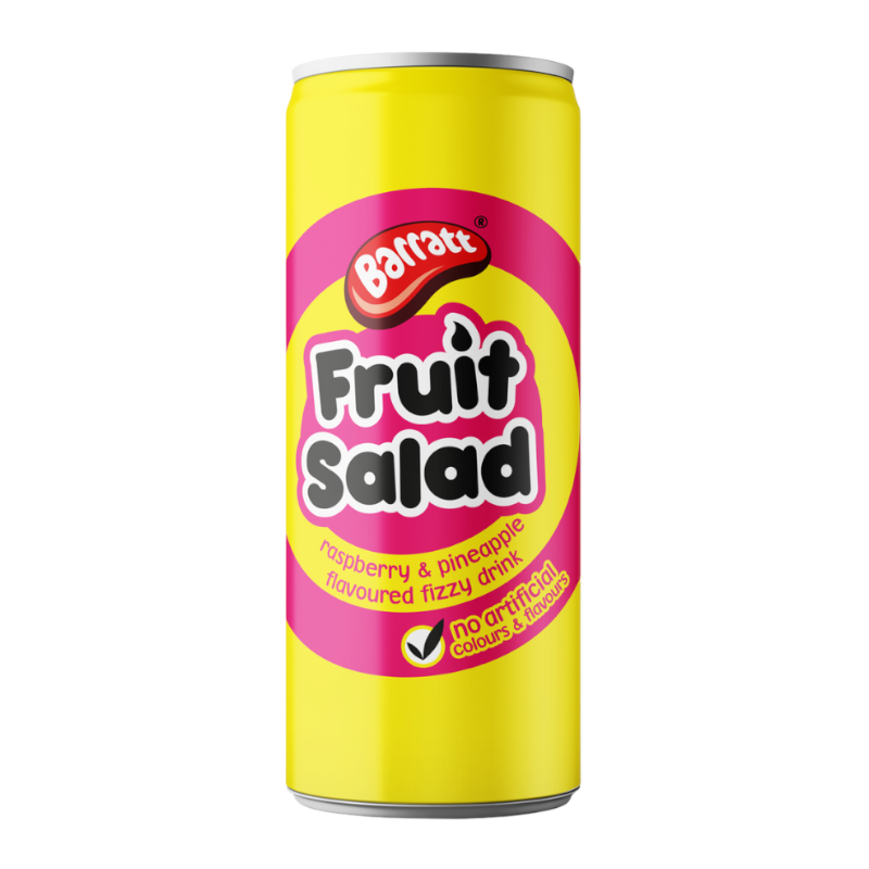 Barratt Fruit Salad - Raspberry & Pineapple Soda 250ml (UK) - 12CT