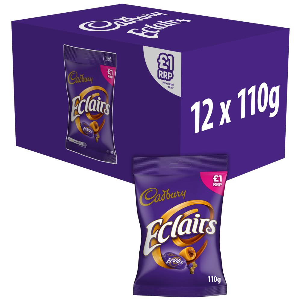 Cadbury Eclairs Chocolate Bag 12 x 110g PM£1