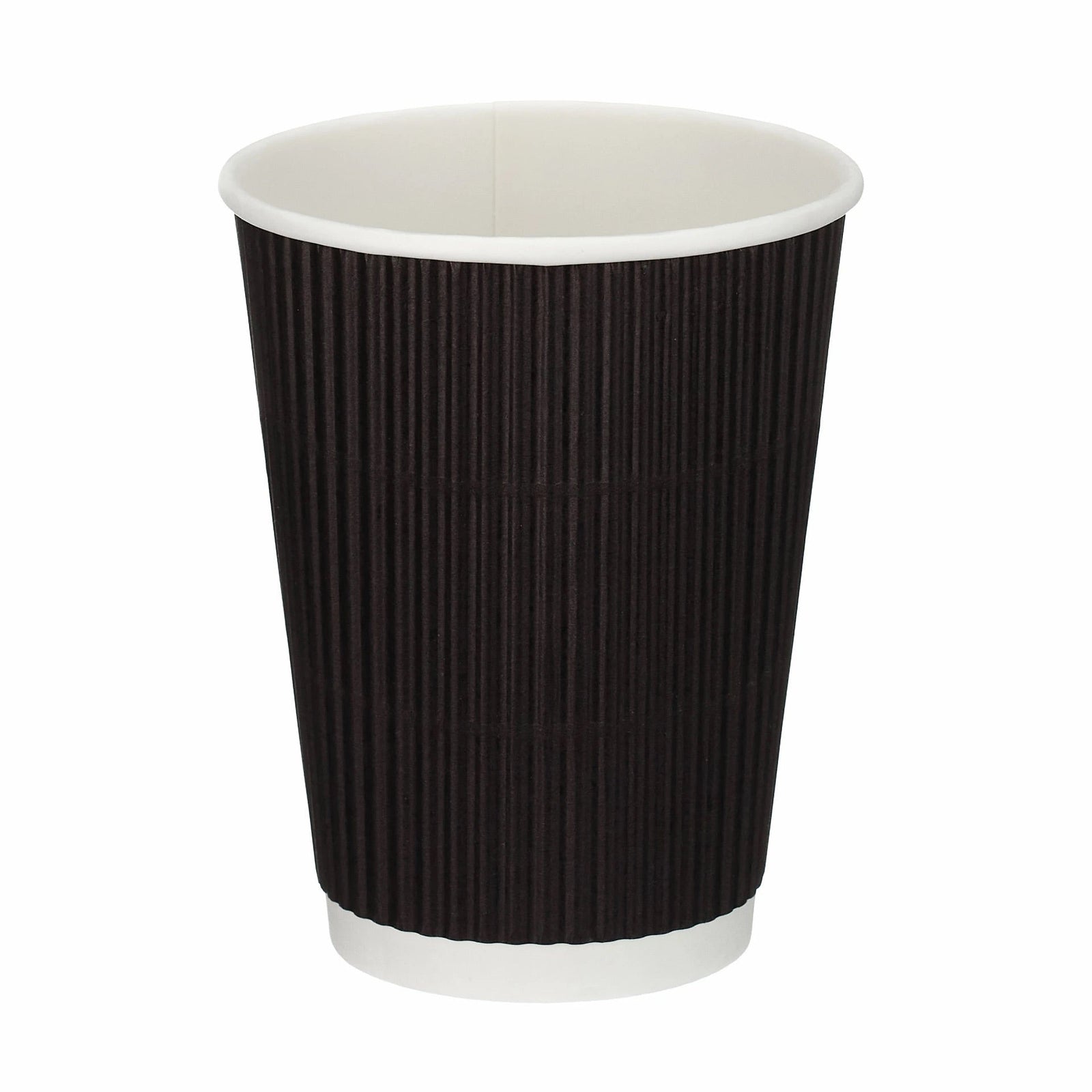 12oz Squat Black Ripple Wall Hot Cup (PE Lined) (25pk)