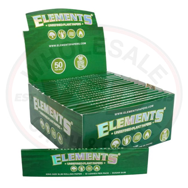 Elements Green King Size Slim Rolling Papers