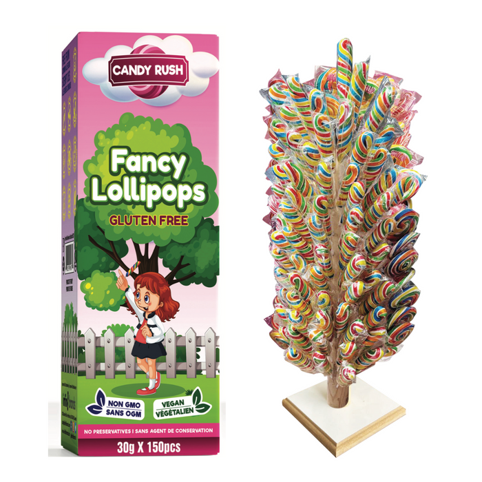 Candy Rush Fancy Lolipop Stand 30GM (150 Lollipops)