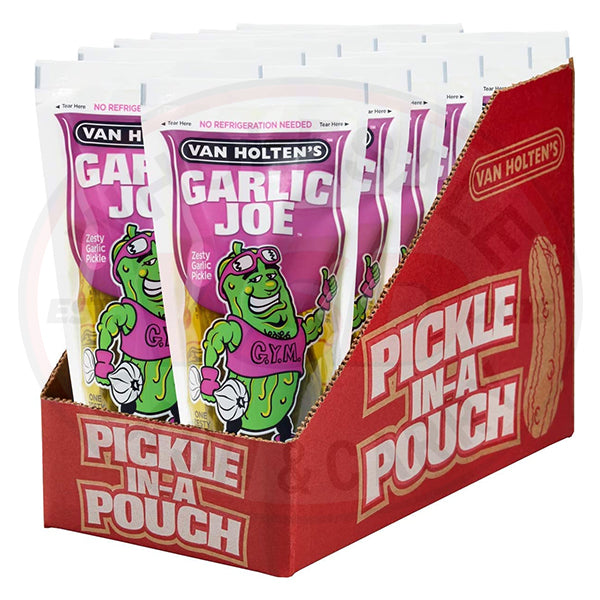 Van Holten's Garlic Joe Zesty Garlic Pickle in A Pouch - 12 x Pickles