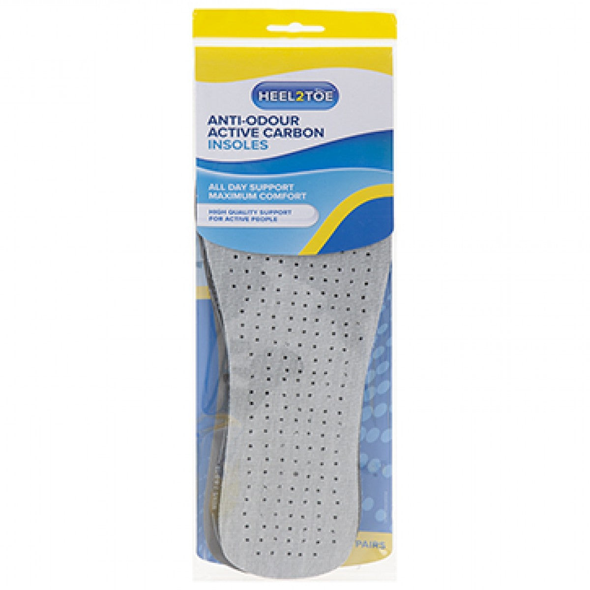 2 Pairs of Anti-Odour Active Carbon Inso