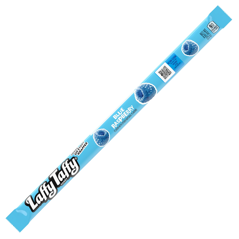 Wonka Laffy Taffy Blue Raspberry Rope Candy (24 Pack)