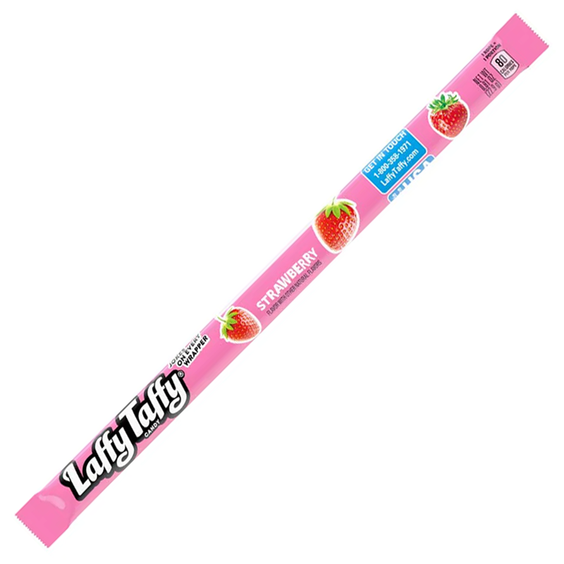 Wonka Laffy Taffy Strawberry Rope Candy (24 Pack)