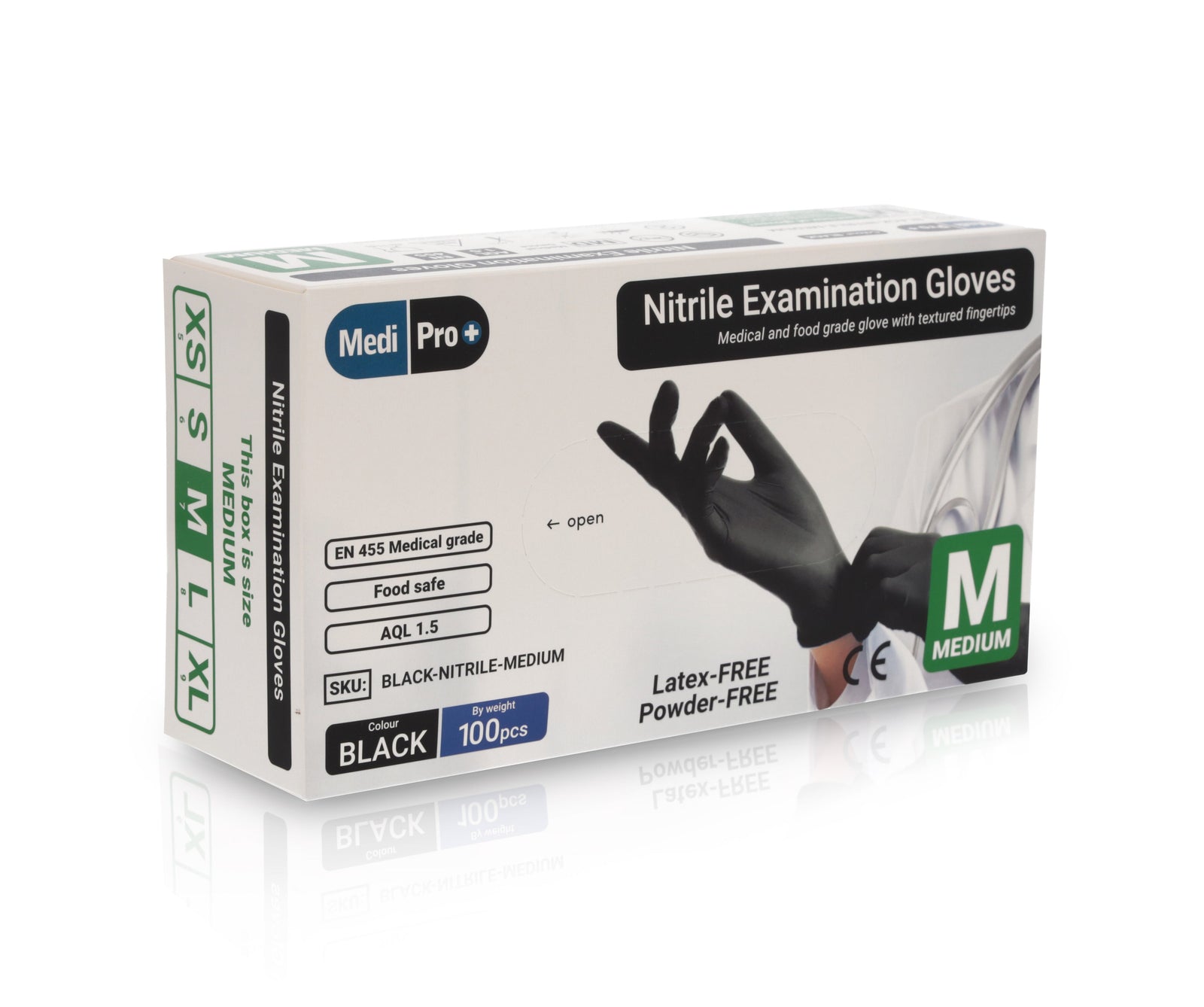 Black Nitrile Medical Gloves