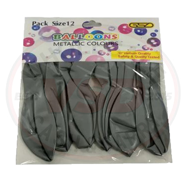 GSD Balloons Metallic Colour (12 Pack)