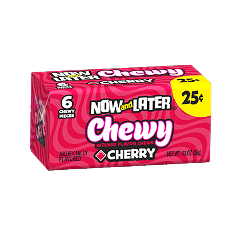 Now & Later 6 Piece CHEWY Cherry Candy 0.93oz (26g)