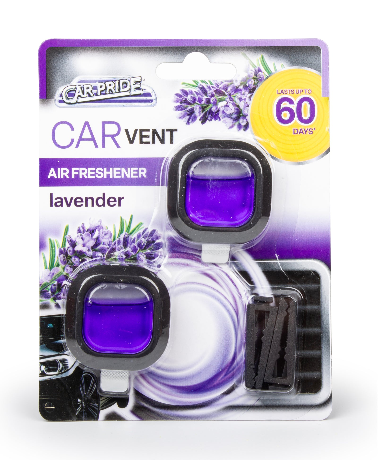Car Pride Car Air Freshener Twin Pack Lavender 4ml