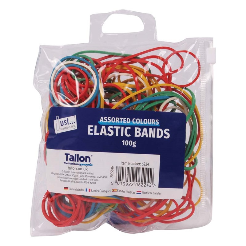 Tallon Coloured Elastic Bands 1pk
