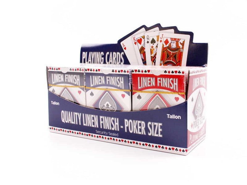 Linen Poker Size Playing Card