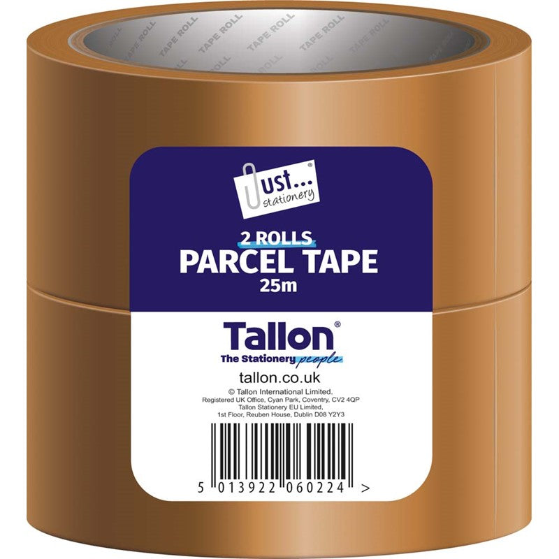 2 by 25m Rolls by 48mm Parcel Tape