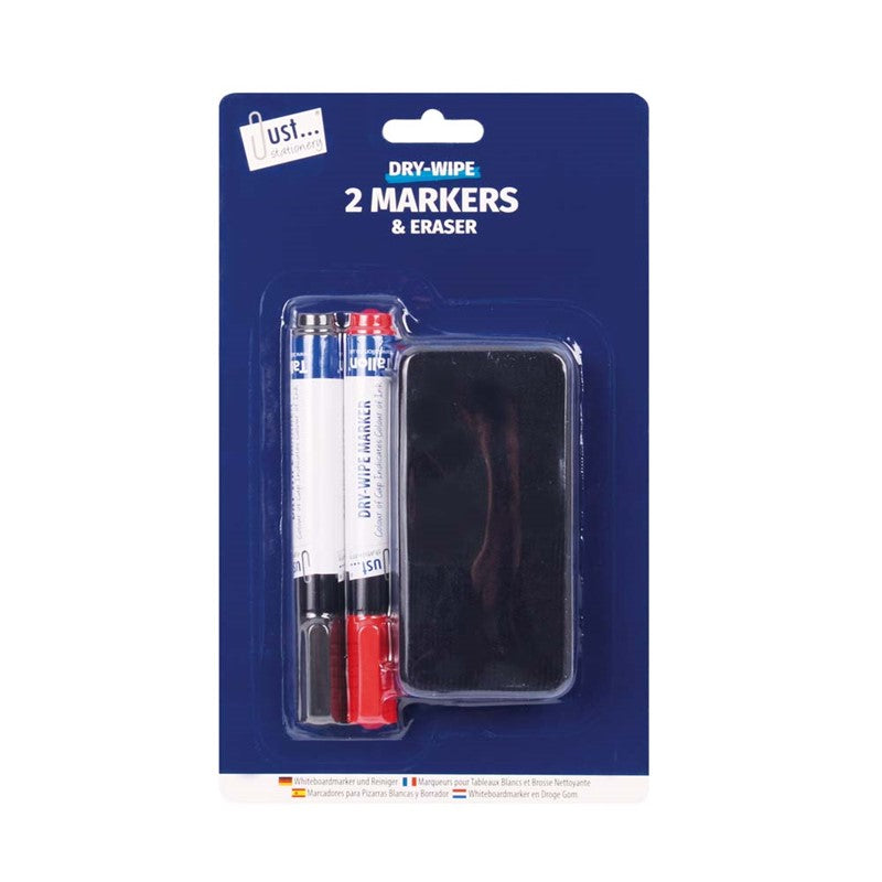 2 Whiteboard Markers & Eraser