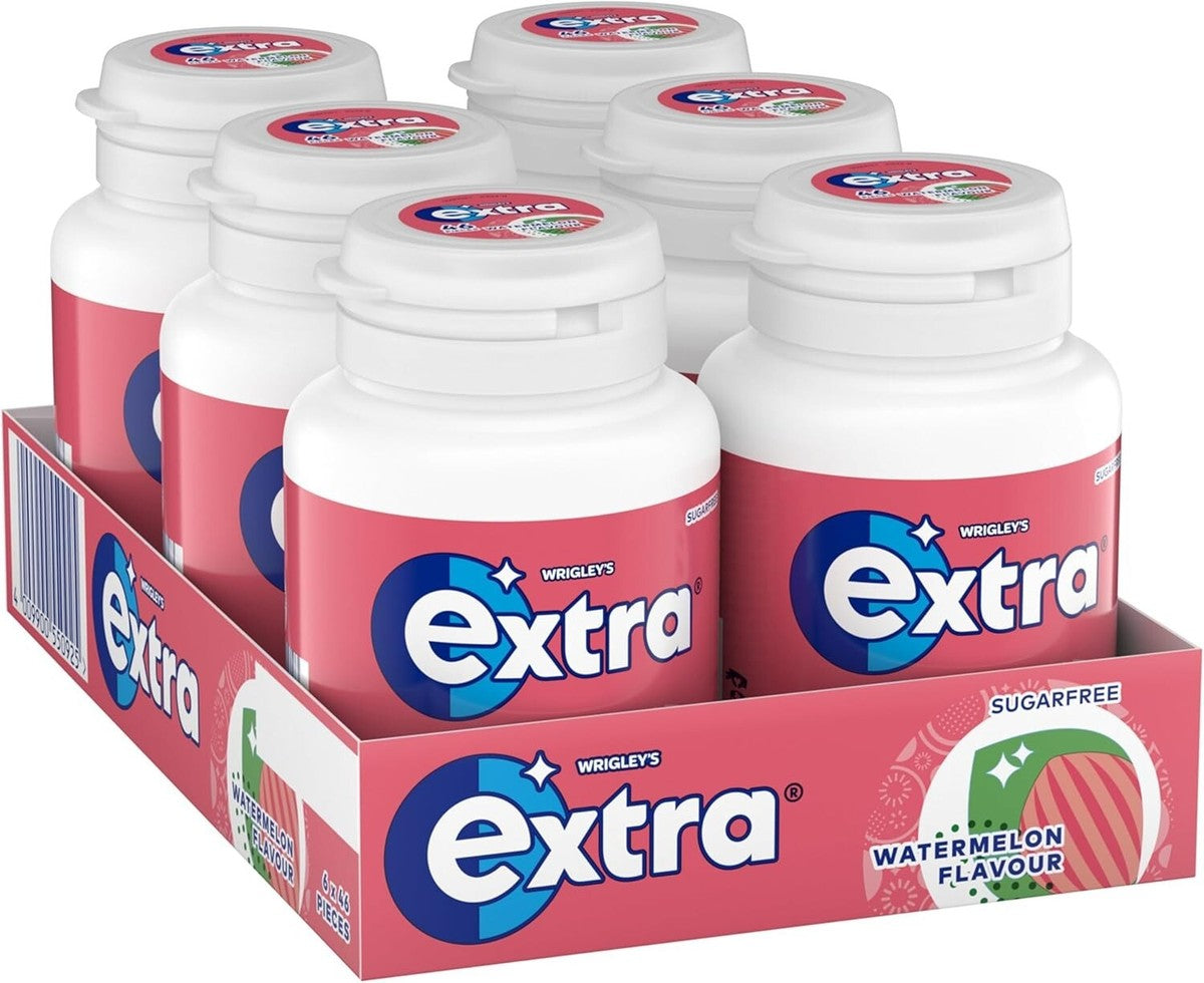 Extra Watermelon Gum Bottle 6 x 46pcs