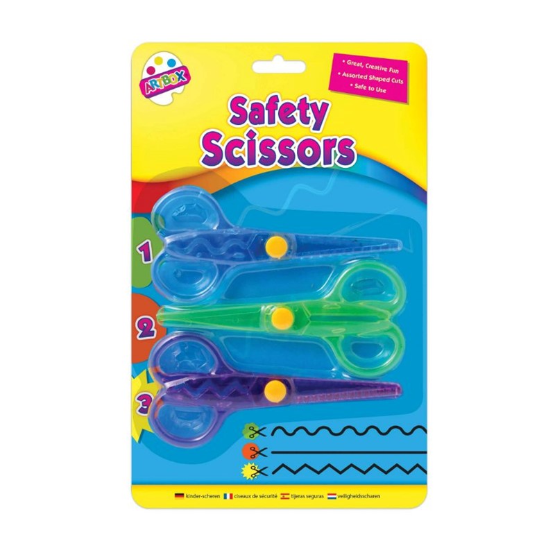 3 Novelty Cut, Safety Scissors