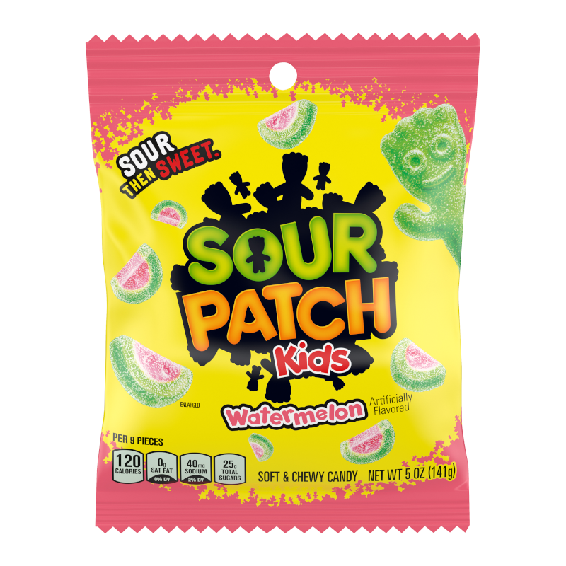 Sour Patch Kids Watermelon 5oz PEG BAG - 12CT