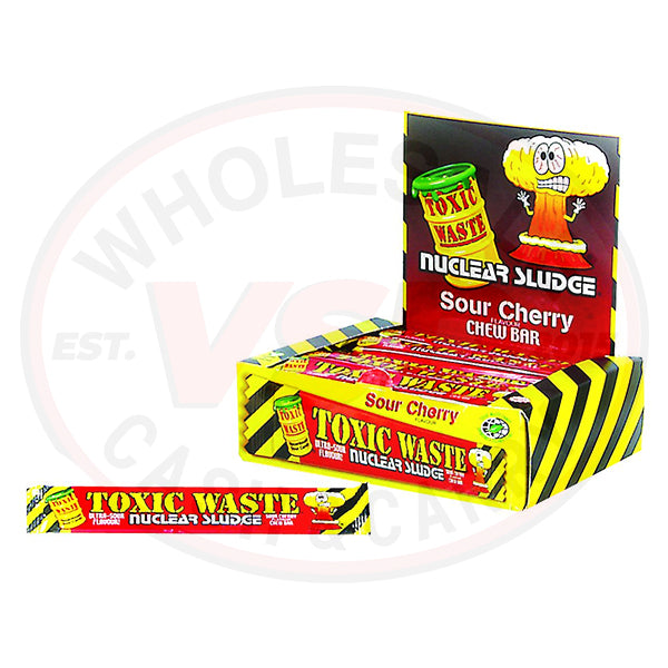 Toxic Waste Nuclear Sludge Chew Bar Sour Cherry (50 Pack)