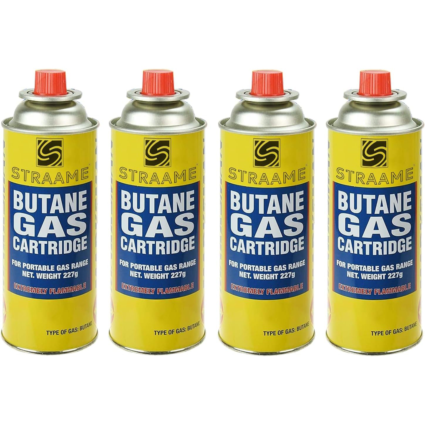 Straame Butane Camping Gas 4x400ml