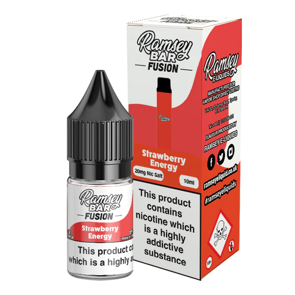 Ramsey Bar Fusion Strawberry Energy 10ml Nic Salt