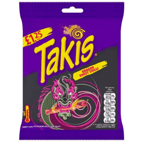 Takis Dragon Sweet Chilli 55g 21pk
